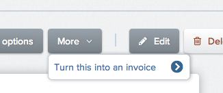 Convert into an invoice