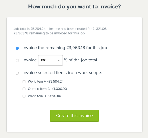 How much to invoice?